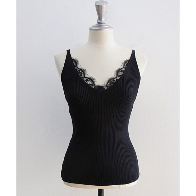 TODAYFUL(トゥデイフル)のlace rib camisole (light gray) ※再出品予定※ レディースのトップス(キャミソール)の商品写真