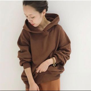 プラージュ(Plage)のplage 18AW 製品染め裏起毛パーカー ブラウン プラージュ(パーカー)