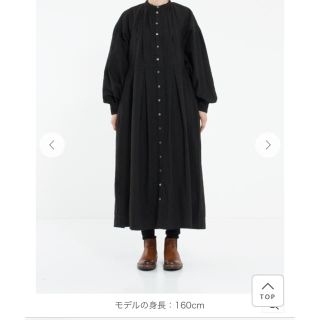 ネストローブ(nest Robe)のネストローブ ヘンプコットンエンブロイダリーワンピース ブラック(ロングワンピース/マキシワンピース)