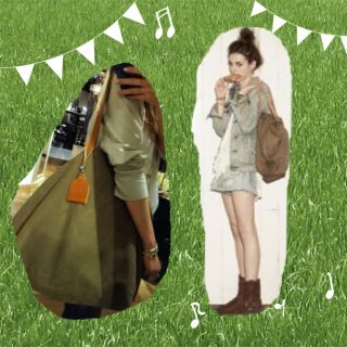 アングリッド(Ungrid)のアングリッドレザーコンビキャンバスbag(トートバッグ)