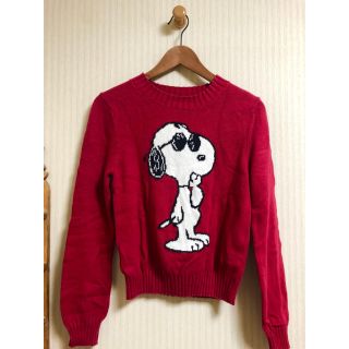 スヌーピー(SNOOPY)のスヌーピー  ジョークール　赤ニット(ニット/セーター)