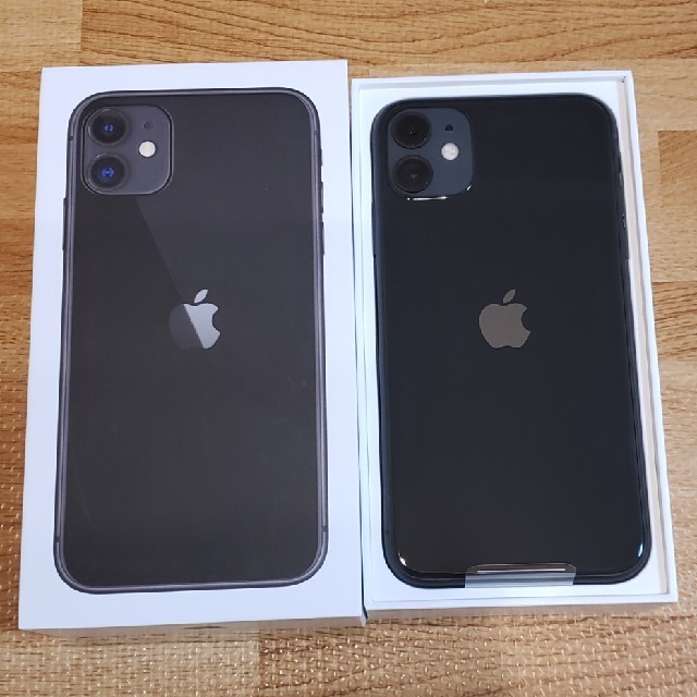 iPhone(アイフォーン)の【新品未使用】iPhone 11 64GB ブラック SIMロック解除済 スマホ/家電/カメラのスマートフォン/携帯電話(スマートフォン本体)の商品写真