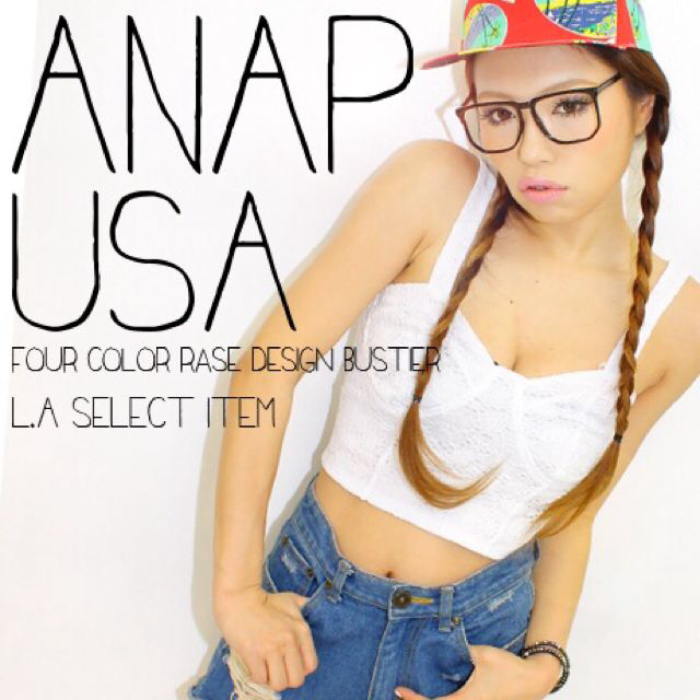 ANAP Latina(アナップラティーナ)のANAP USAﾌﾗﾜｰﾚｰｽﾋﾞｽﾁｪ レディースのトップス(キャミソール)の商品写真