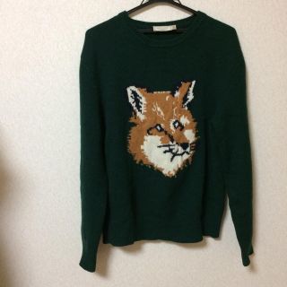 メゾンキツネ(MAISON KITSUNE')のメゾンキツネ  ニット　グリーン(ニット/セーター)