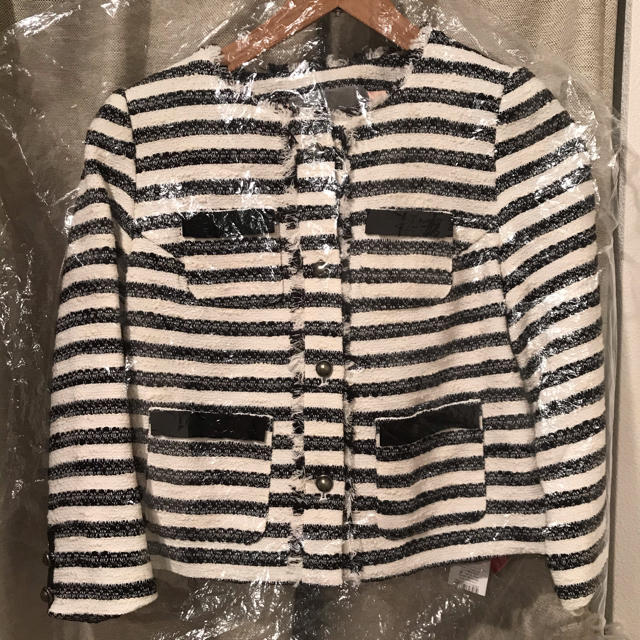 新品】【お値下げしました】ボーダーツイードジャケット | maps.silamet.ru