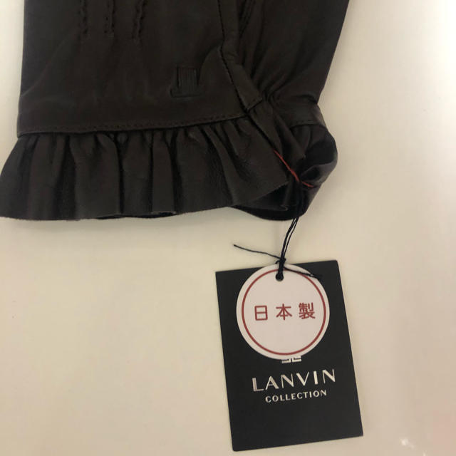 LANVIN(ランバン)の新品 ランバン LANVIN レザー 革手袋 日本製  レディースのファッション小物(手袋)の商品写真