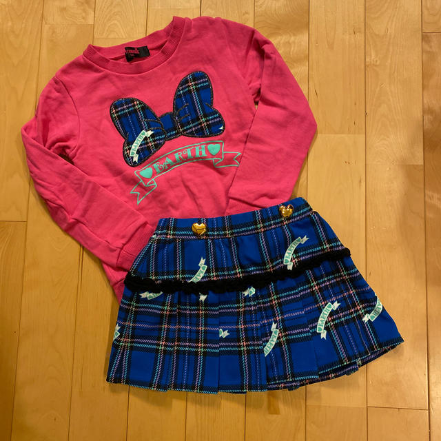 EARTHMAGIC(アースマジック)の15アースマジック　セットアップ キッズ/ベビー/マタニティのキッズ服女の子用(90cm~)(その他)の商品写真