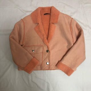 ザラ(ZARA)のmyさん専用ZARA オレンジ　アウター　(毛皮/ファーコート)