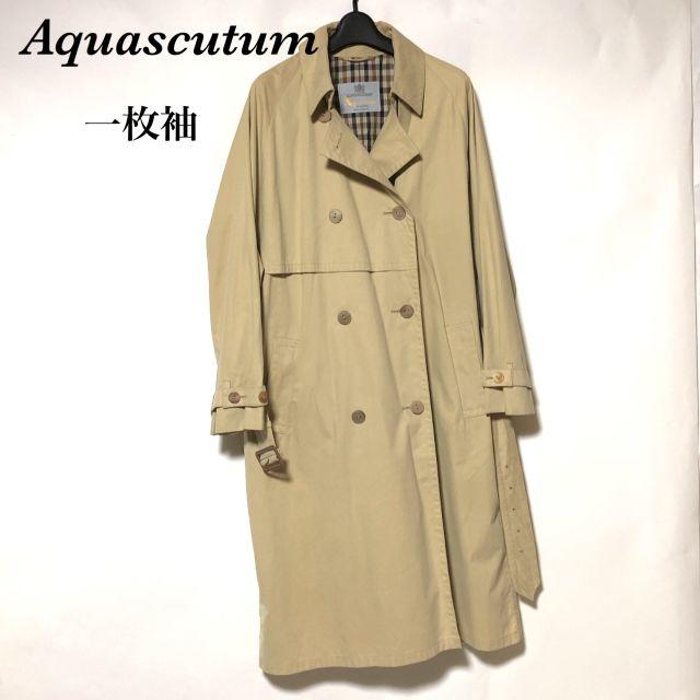 製作元直販 【vintage】アクアスキュータム ウール カシミア コート ラグラン 一枚袖