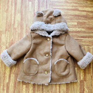 ザラキッズ(ZARA KIDS)のZARA baby クマ耳付き　ムートンコート(ジャケット/コート)