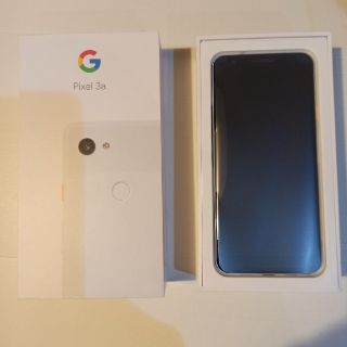 アンドロイド(ANDROID)の新品未使用　google pixel 3a　ホワイト　シムフリー(スマートフォン本体)