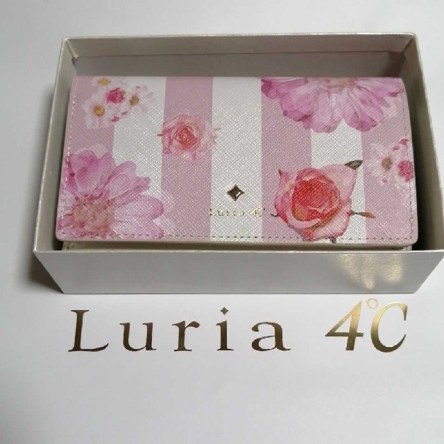 ルリア4℃　Luria4℃　ミニ財布　花柄ストラップ　財布