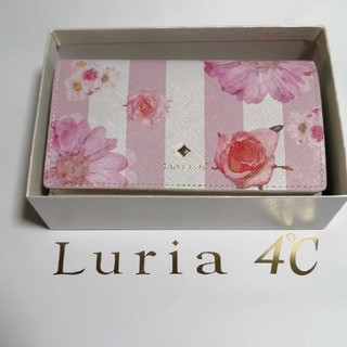 ヨンドシー(4℃)のルリア4℃　Luria4℃　花柄ストラップ　ミニ財布(財布)