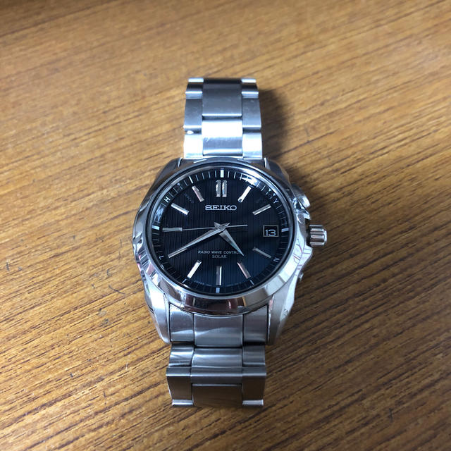 色移り有り 【SEIKO】ブライツ7B24-0AK0ソーラー電波ブラック文字盤 