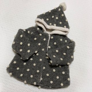 ザラキッズ(ZARA KIDS)のzara baby ポンポン付き ボア アウター コート 92(コート)