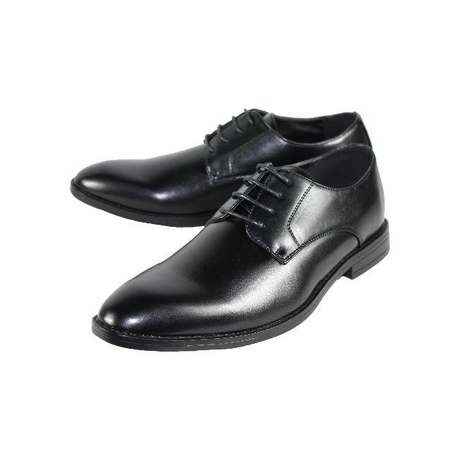 UN SNOBBISH セミロングノーズ プレーントゥ 黒 27cm メンズの靴/シューズ(ドレス/ビジネス)の商品写真
