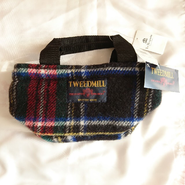 ROPE’(ロペ)の【新品・未使用】TWEEDMILL社 ウール100% チェックミニトートバッグ レディースのバッグ(トートバッグ)の商品写真