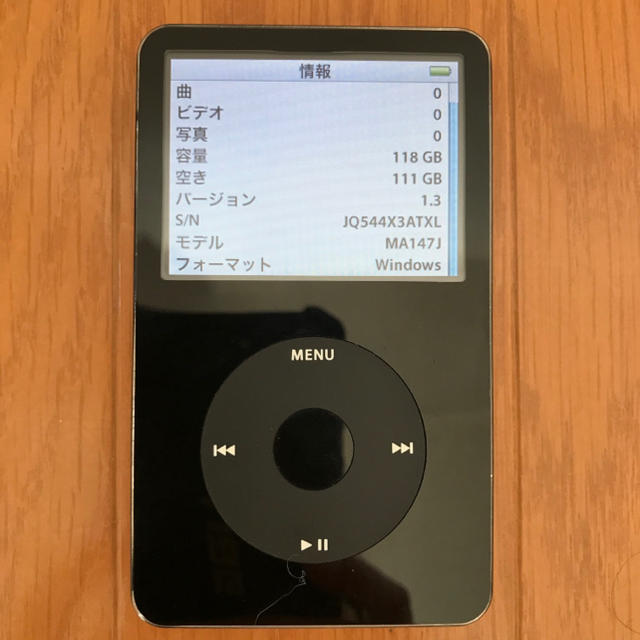 iPod classic 第5世代改 microSD 120GB大容量バッテリーオーディオ機器