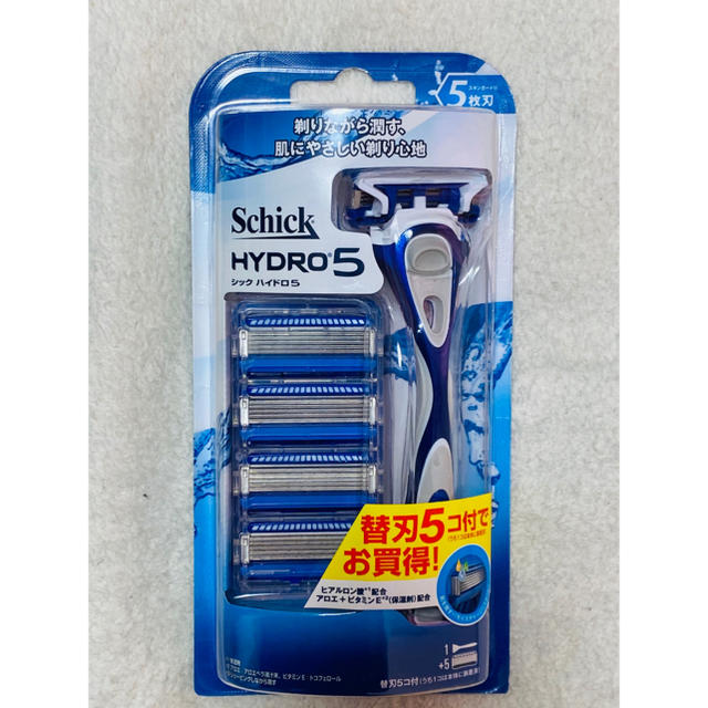 シック Schick 5枚刃 ハイドロ5 (ホルダー+替刃5コ）【新品】 コスメ/美容のシェービング(カミソリ)の商品写真