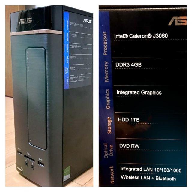 ASUS(エイスース)のASUS K20CE-J3060　（最終値下❗️) スマホ/家電/カメラのPC/タブレット(デスクトップ型PC)の商品写真