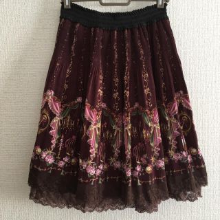 アクシーズファム(axes femme)のaxes femme ボルドー　スカート(ひざ丈スカート)