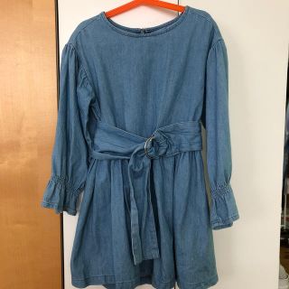 ザラキッズ(ZARA KIDS)のZARA girls134センチデニムワンピース(ワンピース)