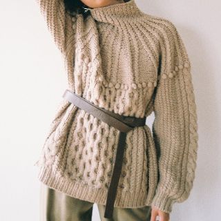 CLANE ARCH CABLE HAND KNIT(ニット/セーター)