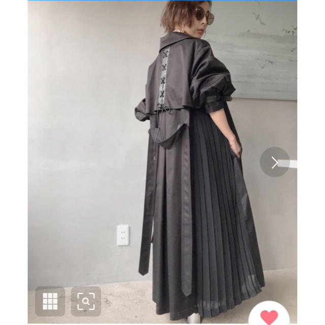 【新品未使用】balloon sleeve pleats trench