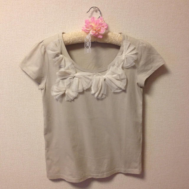 aquagirl(アクアガール)の美品☆aquagirlリボンTシャツ レディースのトップス(Tシャツ(半袖/袖なし))の商品写真
