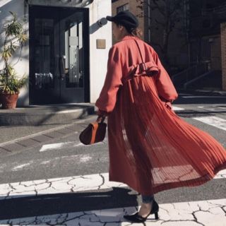 アメリヴィンテージ(Ameri VINTAGE)のSEE THROUGH BACK PLEATS TRENCH(トレンチコート)