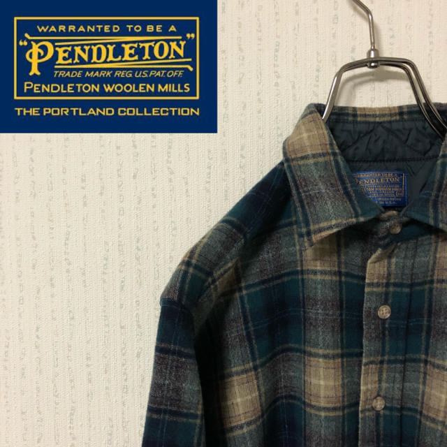 PENDLETON(ペンドルトン)の【激レア】ペンドルトン☆チェックネルシャツ 7分丈 アメリカ製 メンズのトップス(シャツ)の商品写真