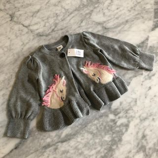 ベビーギャップ(babyGAP)の新品タグ付き！　baby gap ポニーカーディガン　グレー(カーディガン)