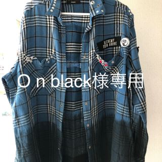 ディーゼル(DIESEL)のONblack様専用 DIESEL メンズ ディップダイチェックシャツ 刺繍 (シャツ)