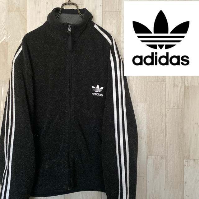 adidas(アディダス)の激レア【アディダス】フリースジャケット☆トレフォイルロゴ☆90s頃 メンズのジャケット/アウター(ブルゾン)の商品写真