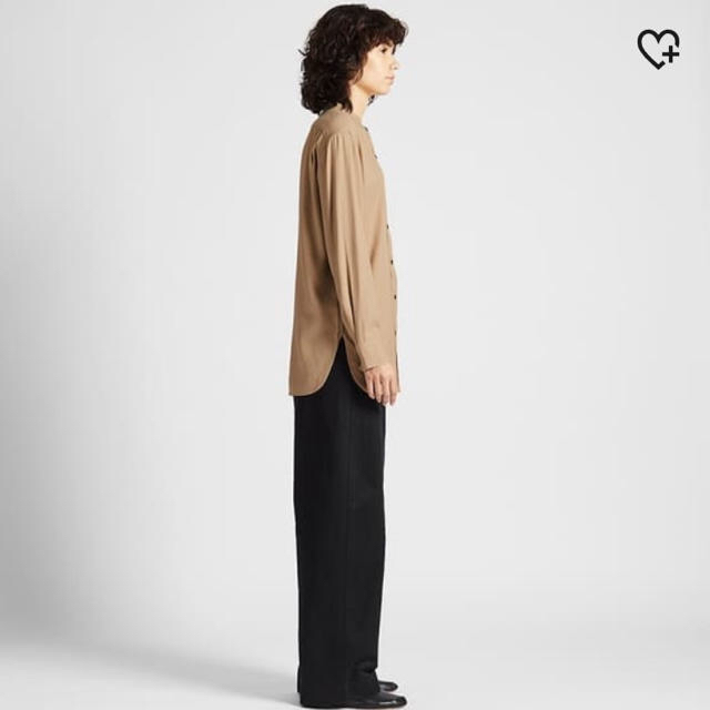 UNIQLO(ユニクロ)のドレープツイルスタンドカラーシャツ（長袖） レディースのトップス(シャツ/ブラウス(長袖/七分))の商品写真