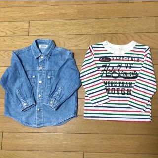 ニシマツヤ(西松屋)の男の子まとめ売り シャツセット 90センチ(Tシャツ/カットソー)