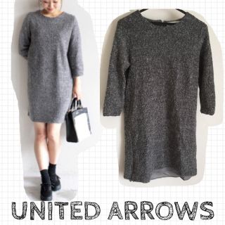 ビューティアンドユースユナイテッドアローズ(BEAUTY&YOUTH UNITED ARROWS)の11/23まで値下げ✳︎ニットワンピース(ミニワンピース)