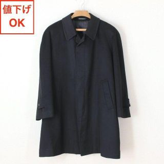 50 カシミヤ100％ ステンカラーコート BE3 M メンズ tqe★極美品★(ステンカラーコート)