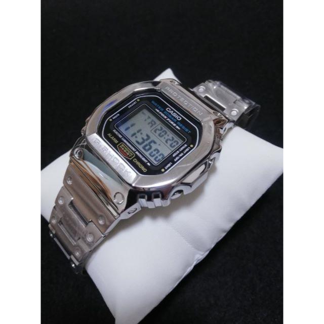 腕時計(デジタル)ジーショック g-shock シルバー 限定メタルカスタム DW5600 本体付