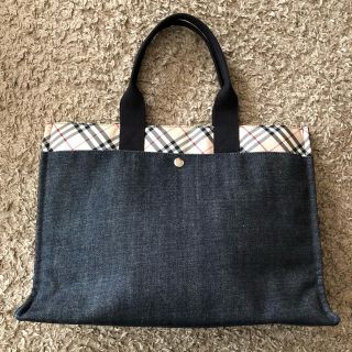 バーバリーブルーレーベル(BURBERRY BLUE LABEL)のバーバリー デニムトート ちょっと難ありだけどお買い得(トートバッグ)