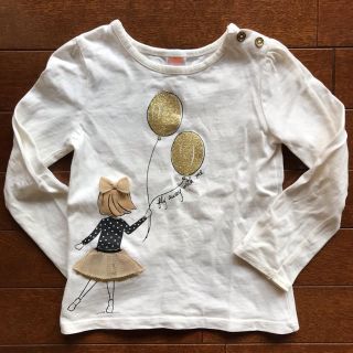 ジンボリー(GYMBOREE)のGYMBOREE ジンボリー 白 カットソー 女の子 バルーン 3T 95(Tシャツ/カットソー)