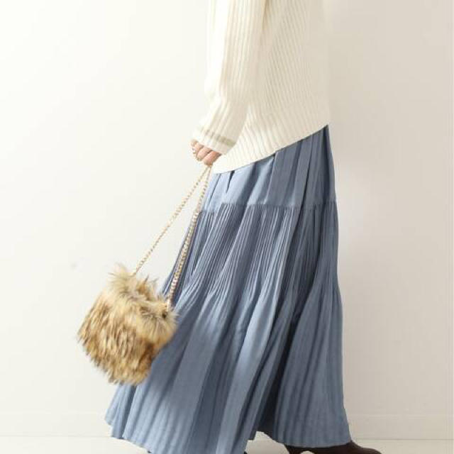 Spick & Span ワッシャーサテン ティアードプリーツスカート - ロング