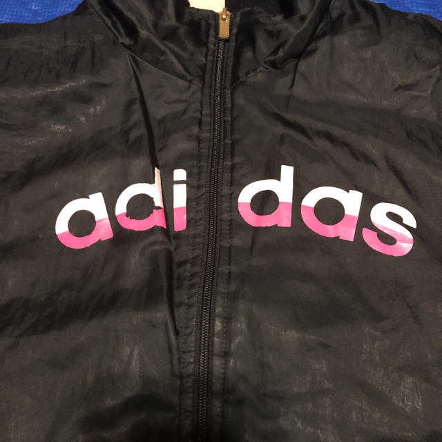 adidas(アディダス)のadidas ジャケット 160 黒 キッズ/ベビー/マタニティのキッズ服女の子用(90cm~)(ジャケット/上着)の商品写真