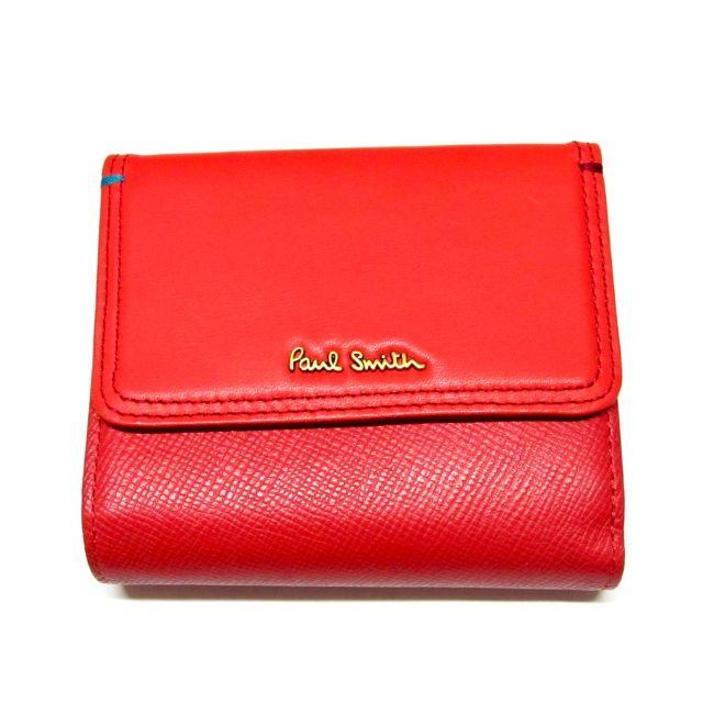 新品ポールスミス Paul Smith 二つ折り財布 エンボスダイ牛革 ...
