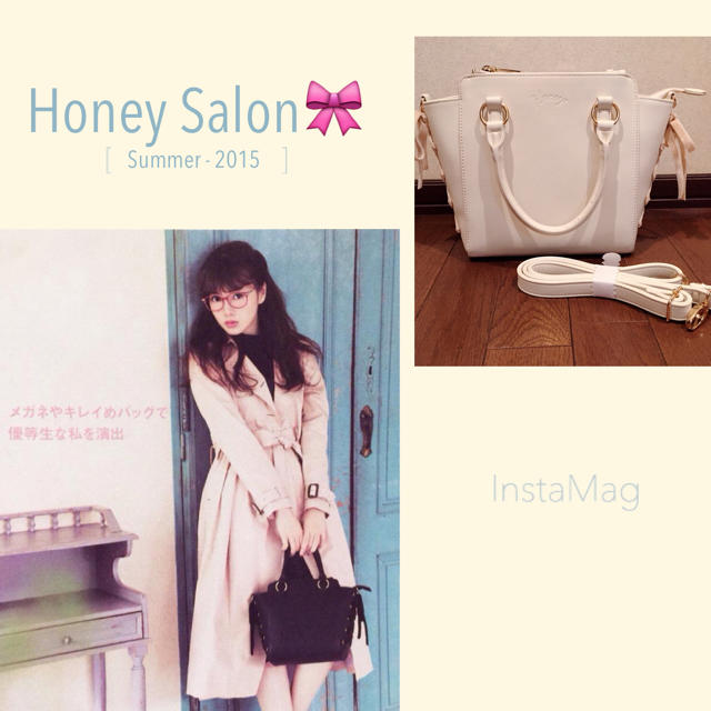 Honey Salon(ハニーサロン)の白石麻衣ちゃん着用♡レースアップミディ レディースのバッグ(ショルダーバッグ)の商品写真