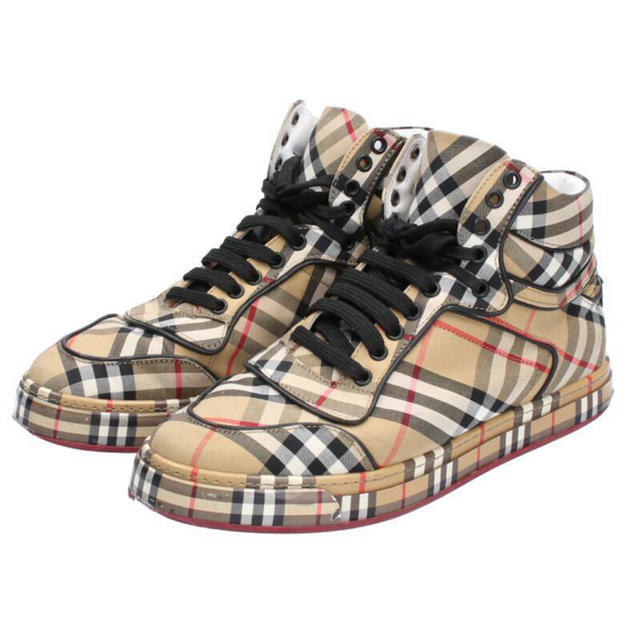 バーバリー Burberry ノヴァチェックハイカットスニーカー 41.5 大人気