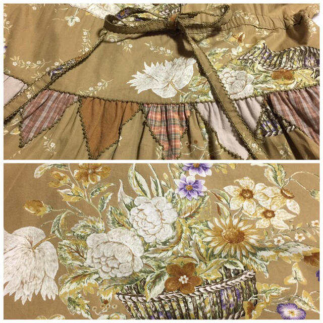 カネコイサオ* パッチワーク 刺繍 ワンピース *ピンクハウス カネコイサオ* パッチワーク 刺繍 ワンピース *ピンクハウス