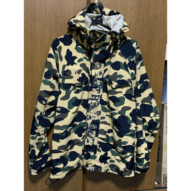 A BATHING APE 初期1stイエローカモ スノボジャケット L ②