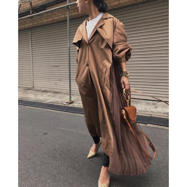 Ameri BALLOON SLEEVE PLEATS TRENCH