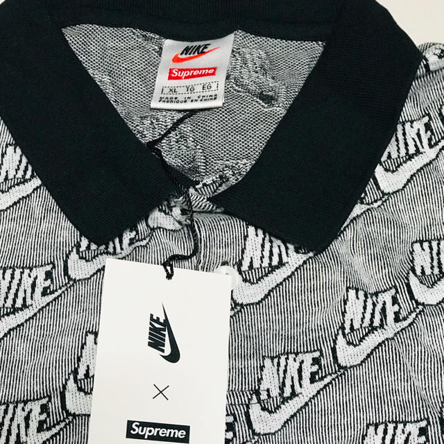 ポロシャツSupreme Nike Jacquard Polo Black XL - ポロシャツ